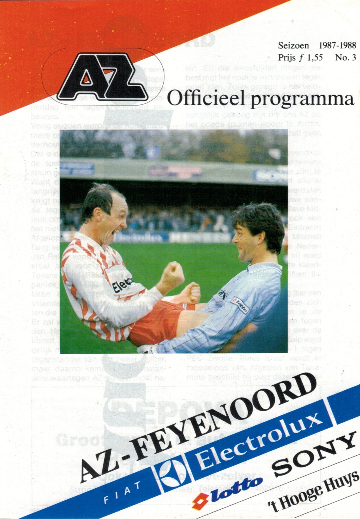 AZ Programma 30-aug-1987 Feyenoord thuis